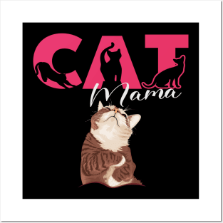 Cat mama Cat moms Posters and Art